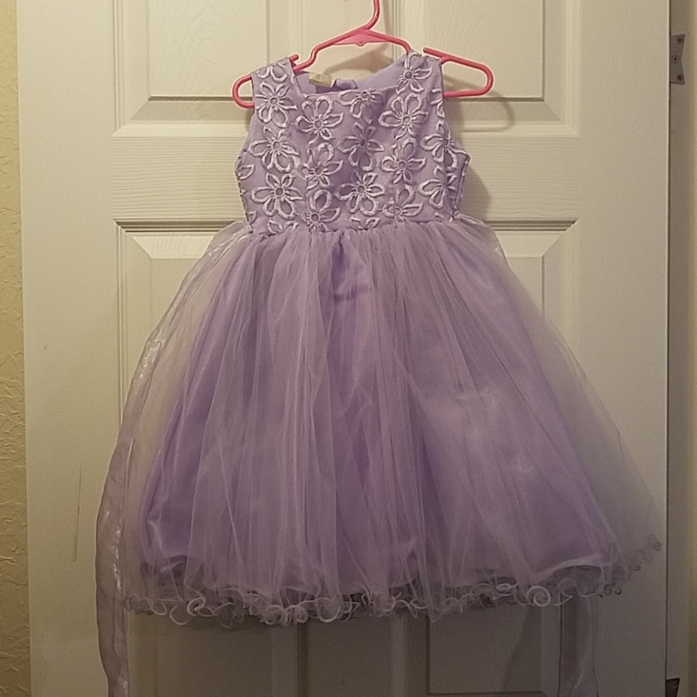 Little girls lavender dress